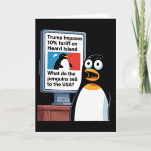 Cartão Pinguins Engraçados Trump Injustiça Política Tarif