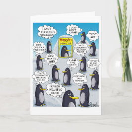 Cartão Pinguins Fofos do Mês.