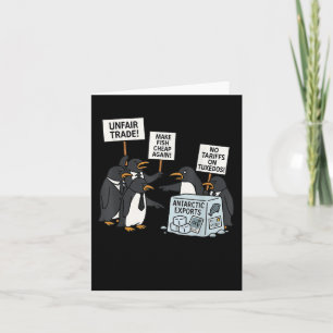 Cartão Pinguins protestam contra Tarifas Engraçado Tar Pi