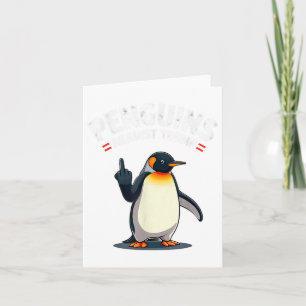 Cartão Pinguins Sarcásticos Contra Trump