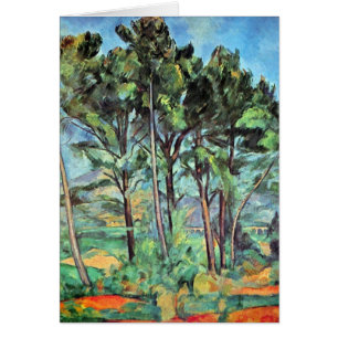Cartão Pinheiro com Viaduto por Paul Cezanne, Arte Antiga