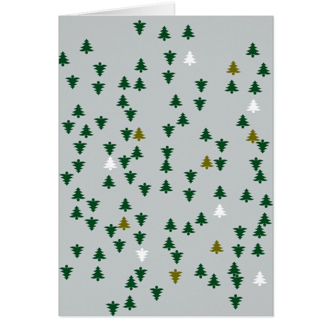 Cartão Pinheiros de Natal felizes (Frente)