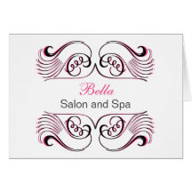 pink black & white Chic Business Thank You Cards