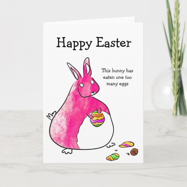 Cartão Pink Bunny Easter Card (Frente)