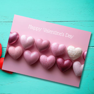 Cartão Pink Candy Hearts Valentine`s Day Card 