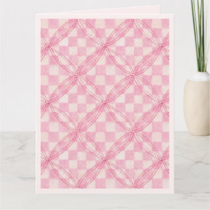 Cartão PINK CHECK QUILT Big Birthday Card / Blush