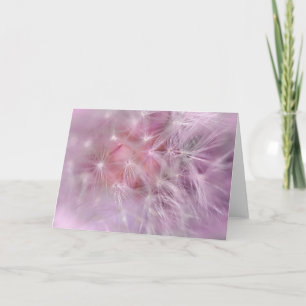 Cartão Pink Dandelion Blank Greeting Card
