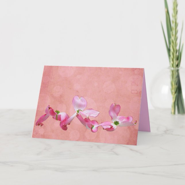 Cartão Pink Dogwood I Greeting Card (Frente)