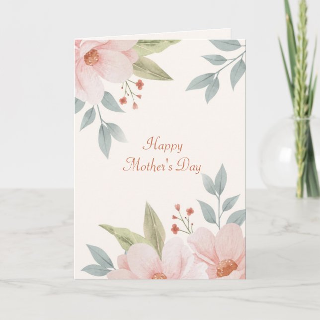 Cartão Pink Dogwood Mother's Day Card (Frente)
