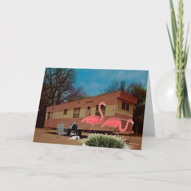 Cartão Pink Flamingos (Frente)