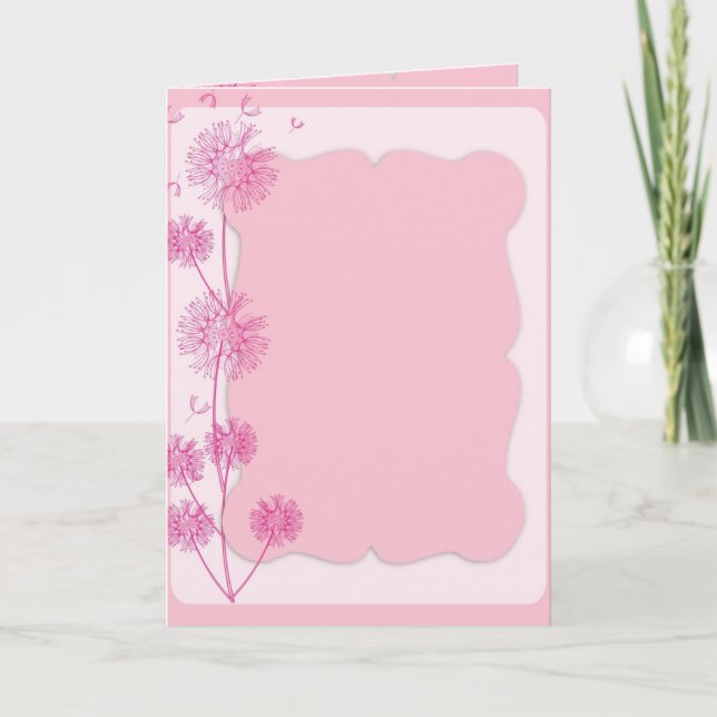 Cartão Pink Floral (Frente)