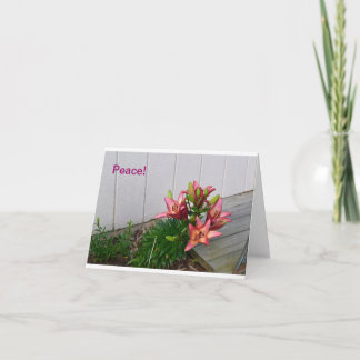 Cartão Pink floral notecard