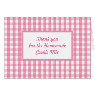 Cartão Pink Gingham Check Pattern