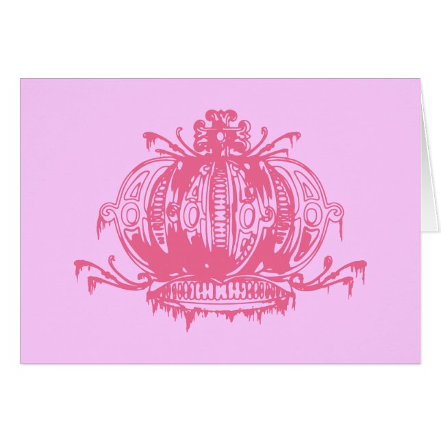 Cartão Pink Gothic Decayed Crown (Frente Horizontal)