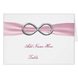 Cartão Pink Infinity Wedding Table Place Card