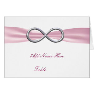 Cartão Pink Infinity Wedding Table Place Card