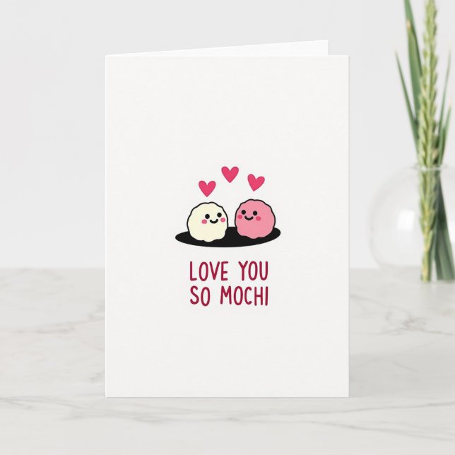 Cartão Pink Love You So Mochi Card (Frente)