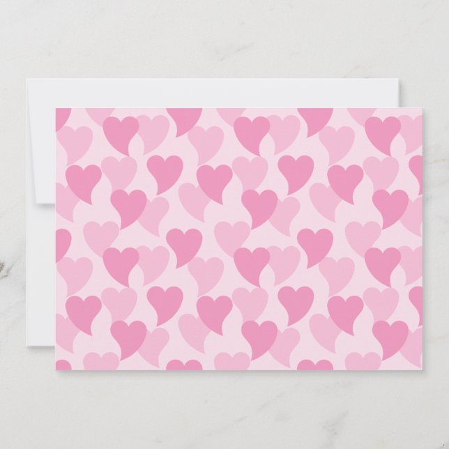 Cartão Pink Lovely Hearts Seamless Pattern (Verso)