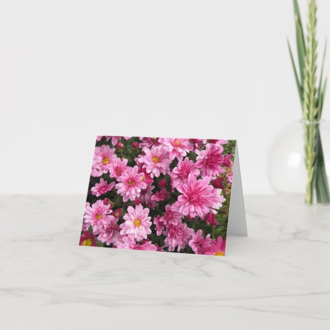 Cartão Pink Mums Note Card (Frente)