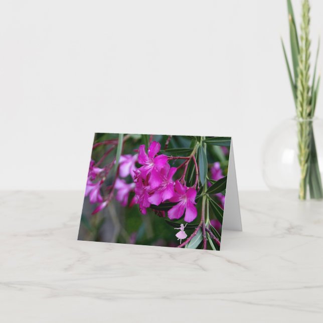 Cartão Pink Oleander Shadow Fairy (Frente)