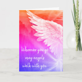 Cartão Pink Ombre Guardian Angel – Angels Walk With You