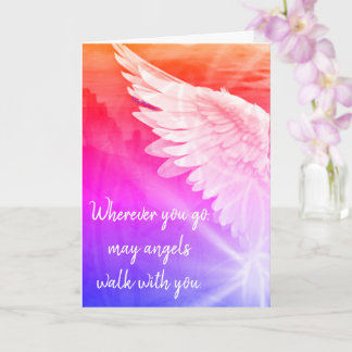 Cartão Pink Ombre Guardian Angel – Angels Walk With You