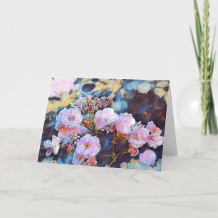 CARTÃO PINK PEONIES WATERCOLOR BLANK NOTE