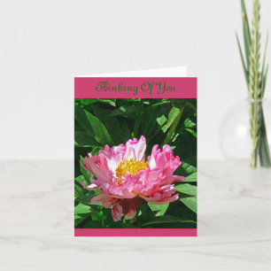 CARTÃO "PINK PEONY/PENSANDO EM VOCÊ" NOTECARD (FOTO)