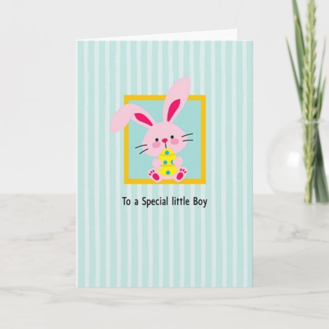 Cartão Pink Rabbit Surprise Friend Card (Frente)