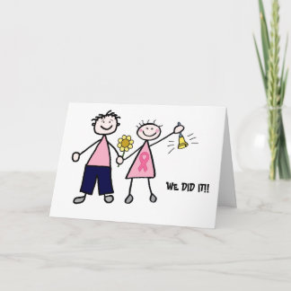 Cartão Pink Ribbon Chemo Bell Couple Greeting Card