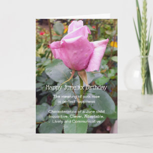 Cartão Pink Rose June Birday