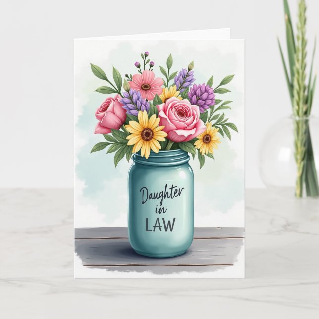 Cartão Pink Roses Sweet Mothers Day Card (Frente)