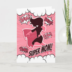 Cartão Pink Super Hero for Happy Mother’s Day