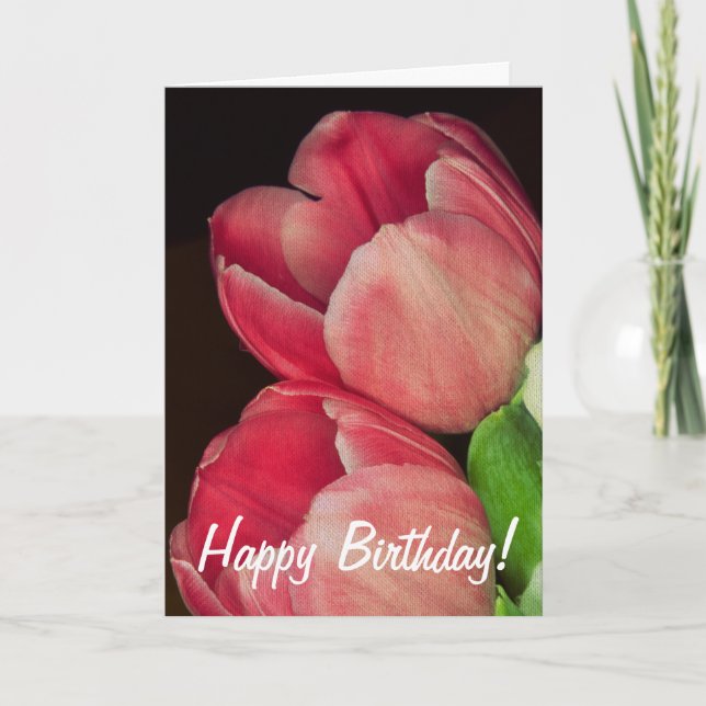 Cartão Pink Tulip Birthday card (Frente)
