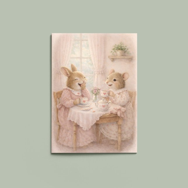 Cartão Pink Valentine – A Gentle Note of Love (Criador carregado)