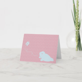 Cartão Pink White-Harp Note Card