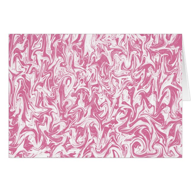 Cartão Pink & White Swirl (Frente Horizontal)
