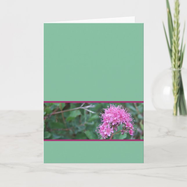 Cartão Pink Wildflower Greeting Card (Frente)