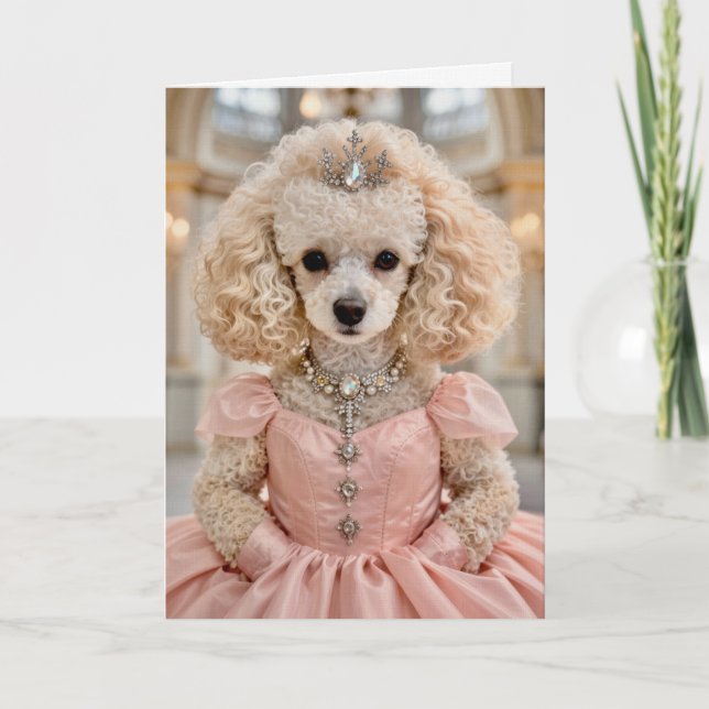Cartão Pinky Poodle Blank Card  (Frente)