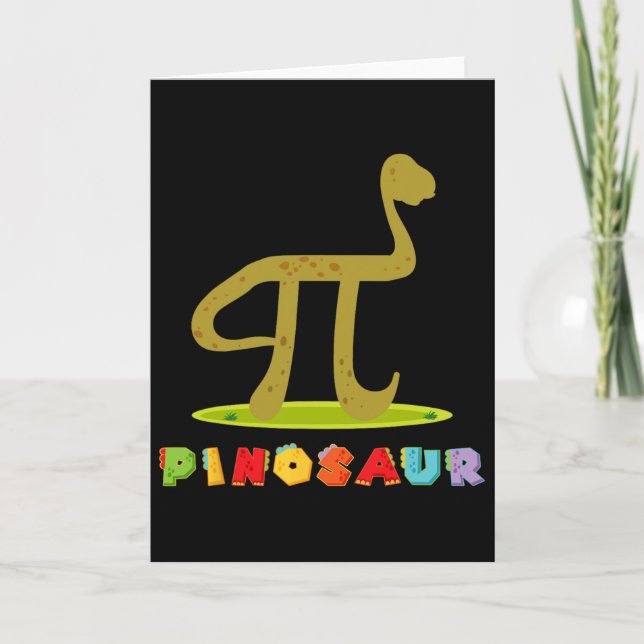 Cartão Pinosaur Funny Pi Day Dinosaur Math Lover Science  (Frente)