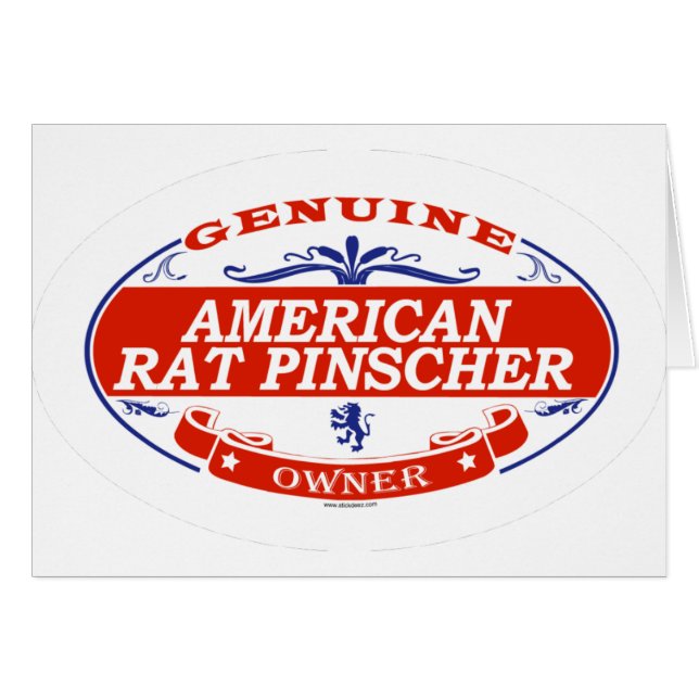 Cartão Pinscher americano do rato (Frente Horizontal)