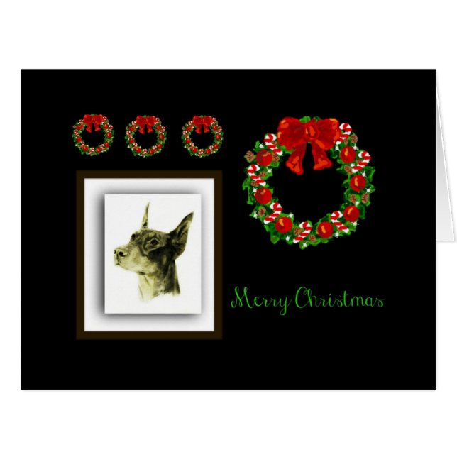 Cartão Pinscher do Doberman (Frente horizontal)