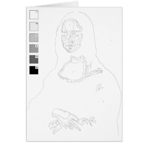 Cartão Pinta por cartão: Mona Lisa