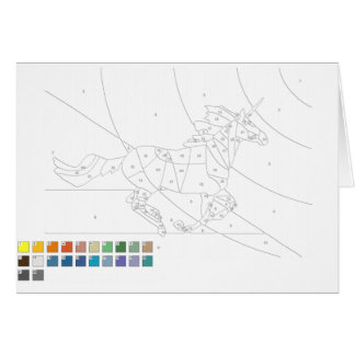 Cartão Pinta por Números Cartão: Cavalo