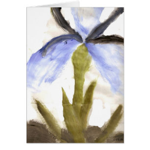 Cartão pintado da flor