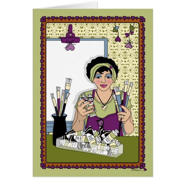 Cartão Pinte Sua Própria Canvas_A_Cartão De Saudação (Frente)