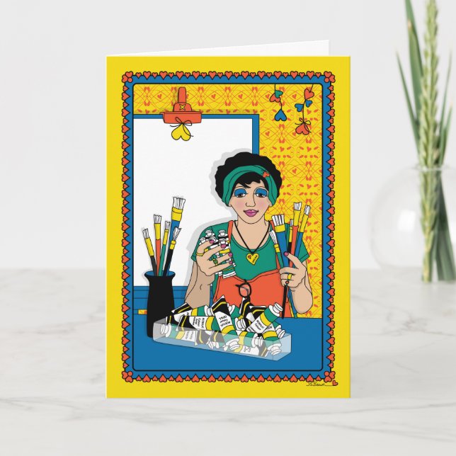 Cartão Pinte Sua Própria Canvas_B_Cartão De Saudação (Frente)