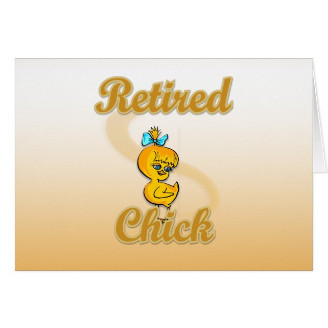 Cartão Pintinho aposentado (Frente horizontal)