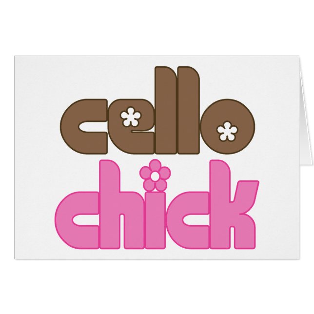 Cartão Pintinho bonito do violoncelo (Frente Horizontal)