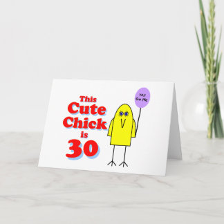 Cartão Pintinho bonito é 30!
